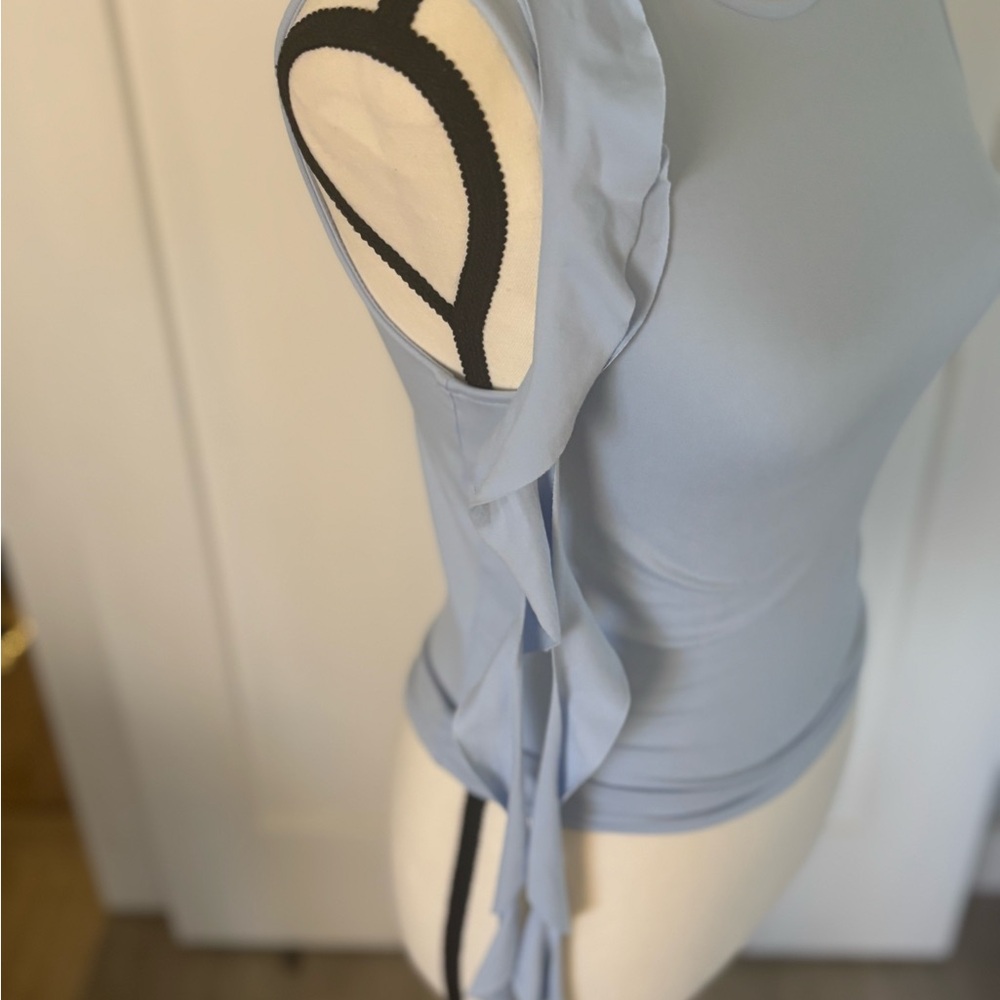 Divided Sky Blue Ruffle Tank Top - Picture 2 of 4